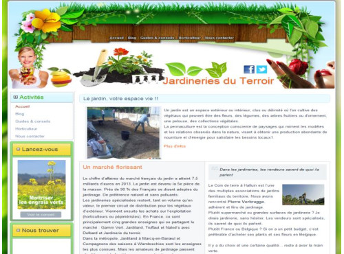 Thème joomla jardineries  du terroir